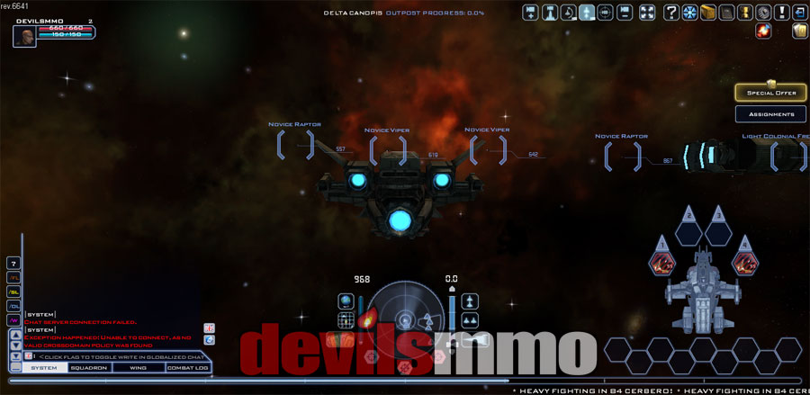 Battlestar Galactica Online free space combat MMO